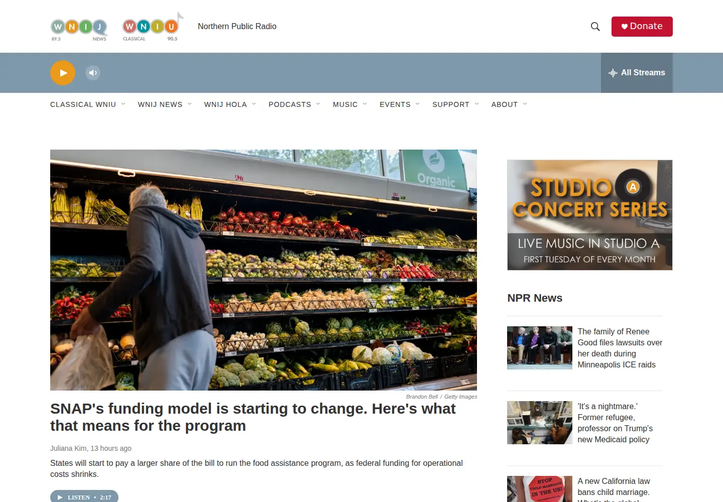 Screenshot of northernpublicradio.org