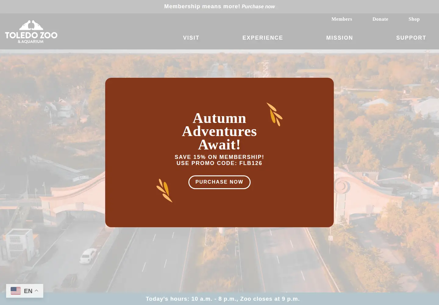 Screenshot of toledozoo.org