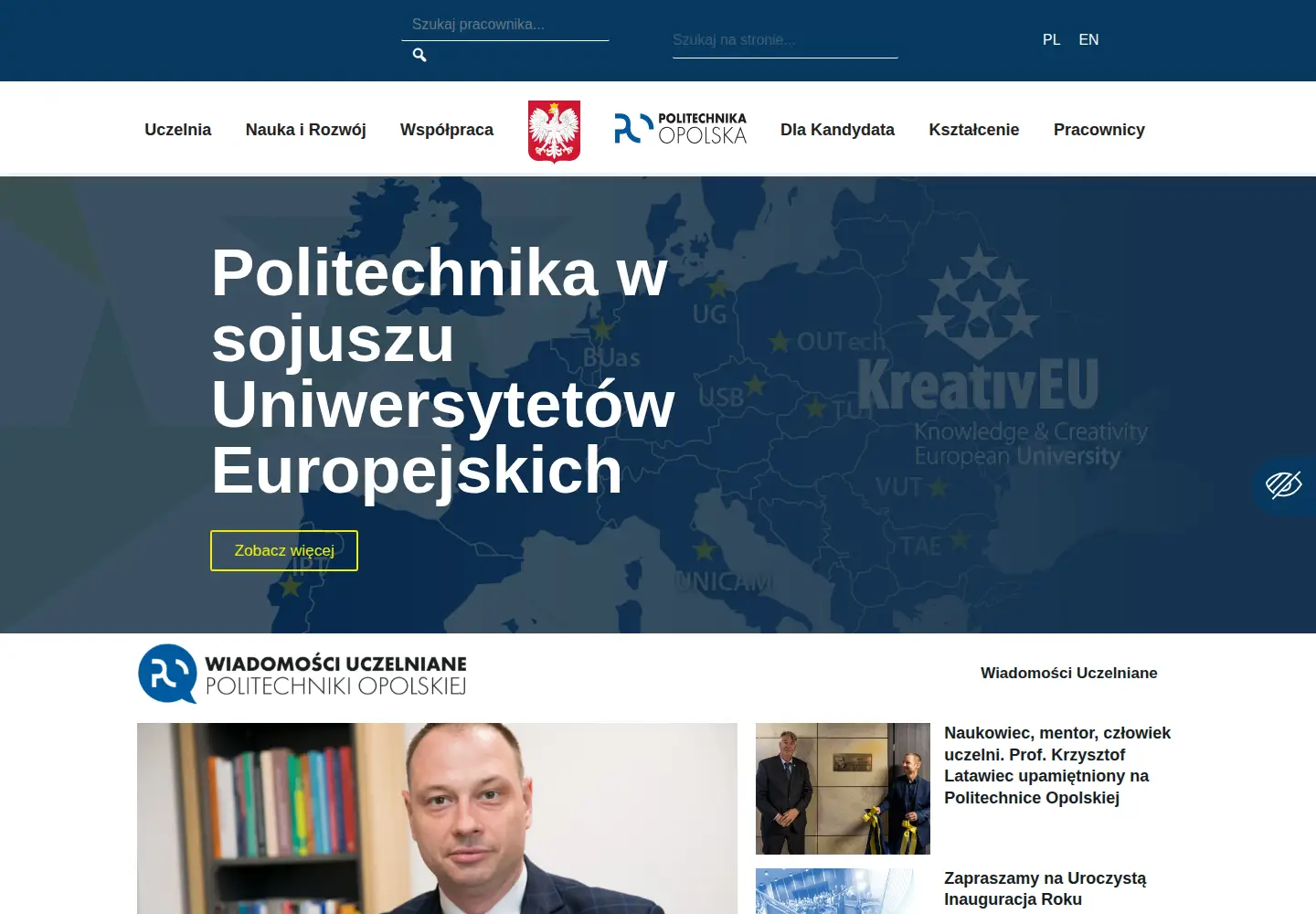 Screenshot of po.opole.pl