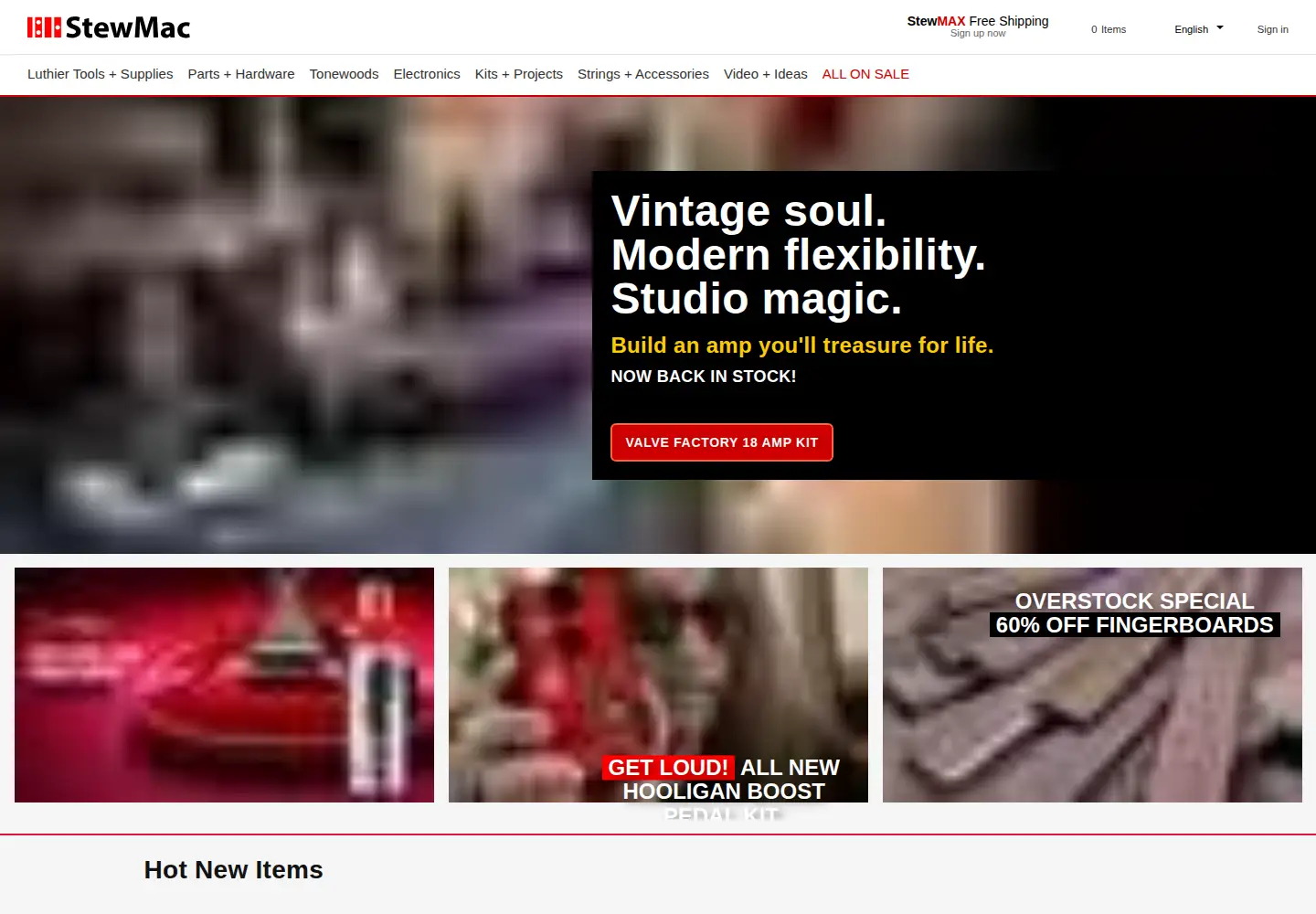 Screenshot of stewmac.com