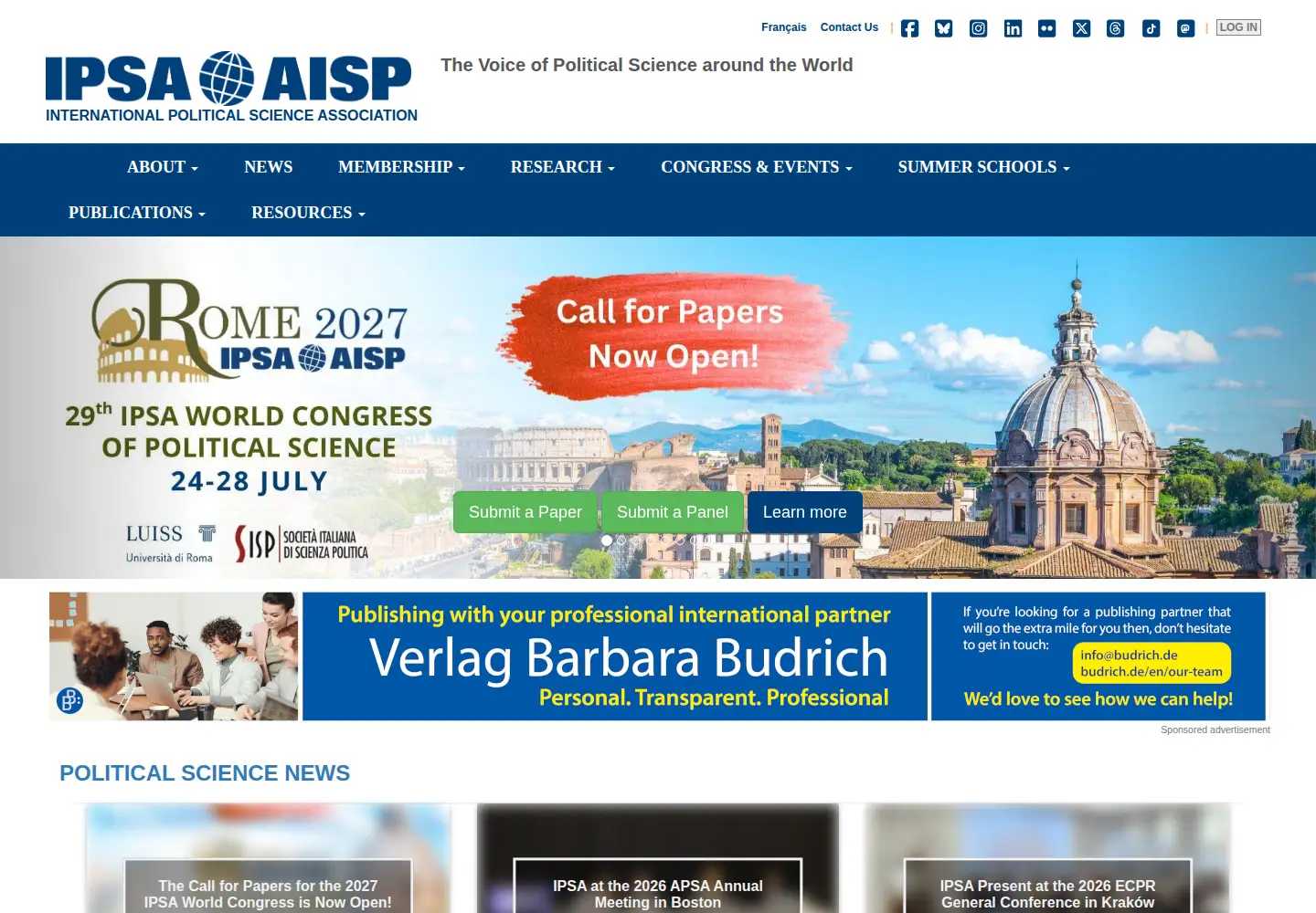 Screenshot of ipsa.org