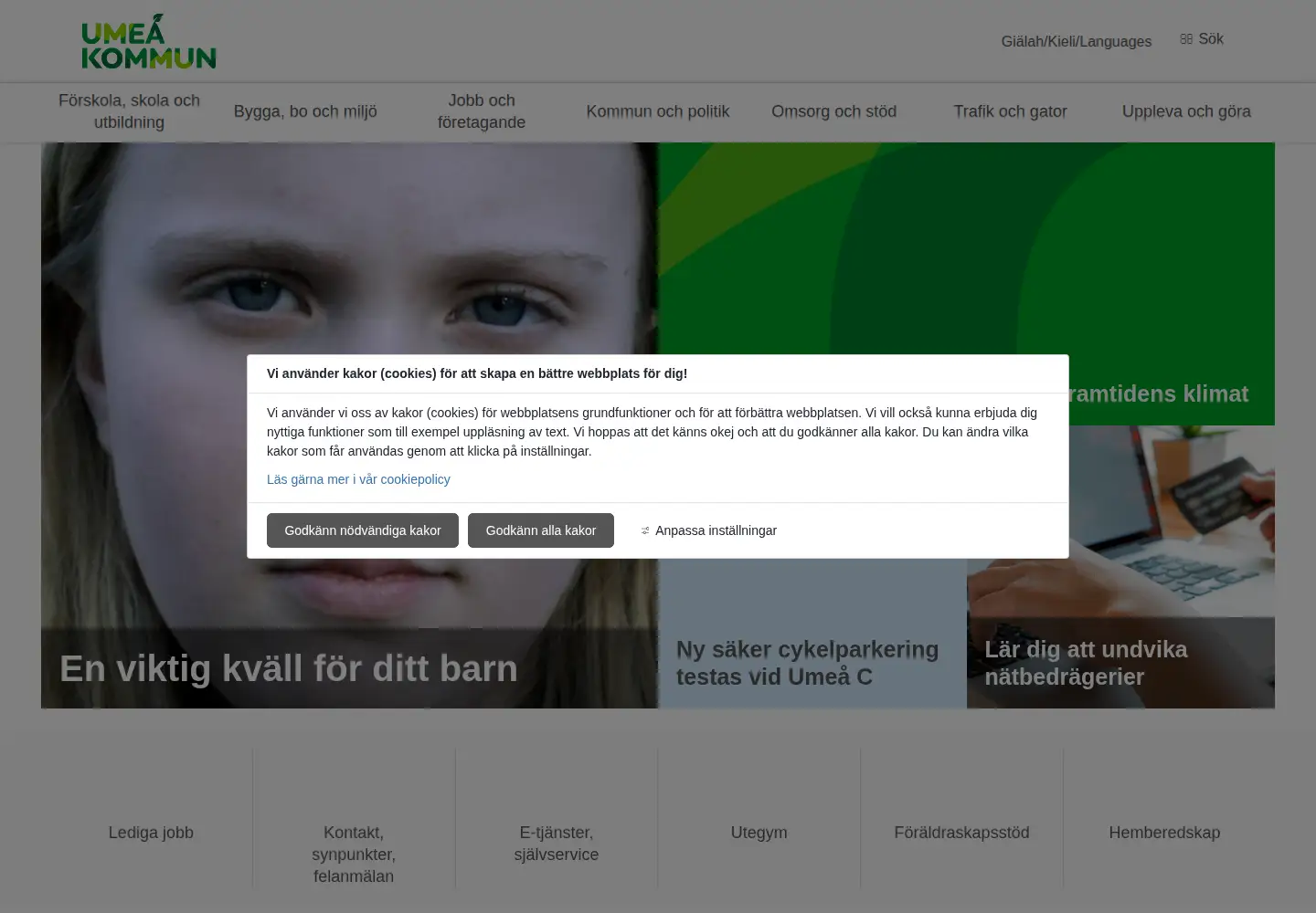 Screenshot of umea.se
