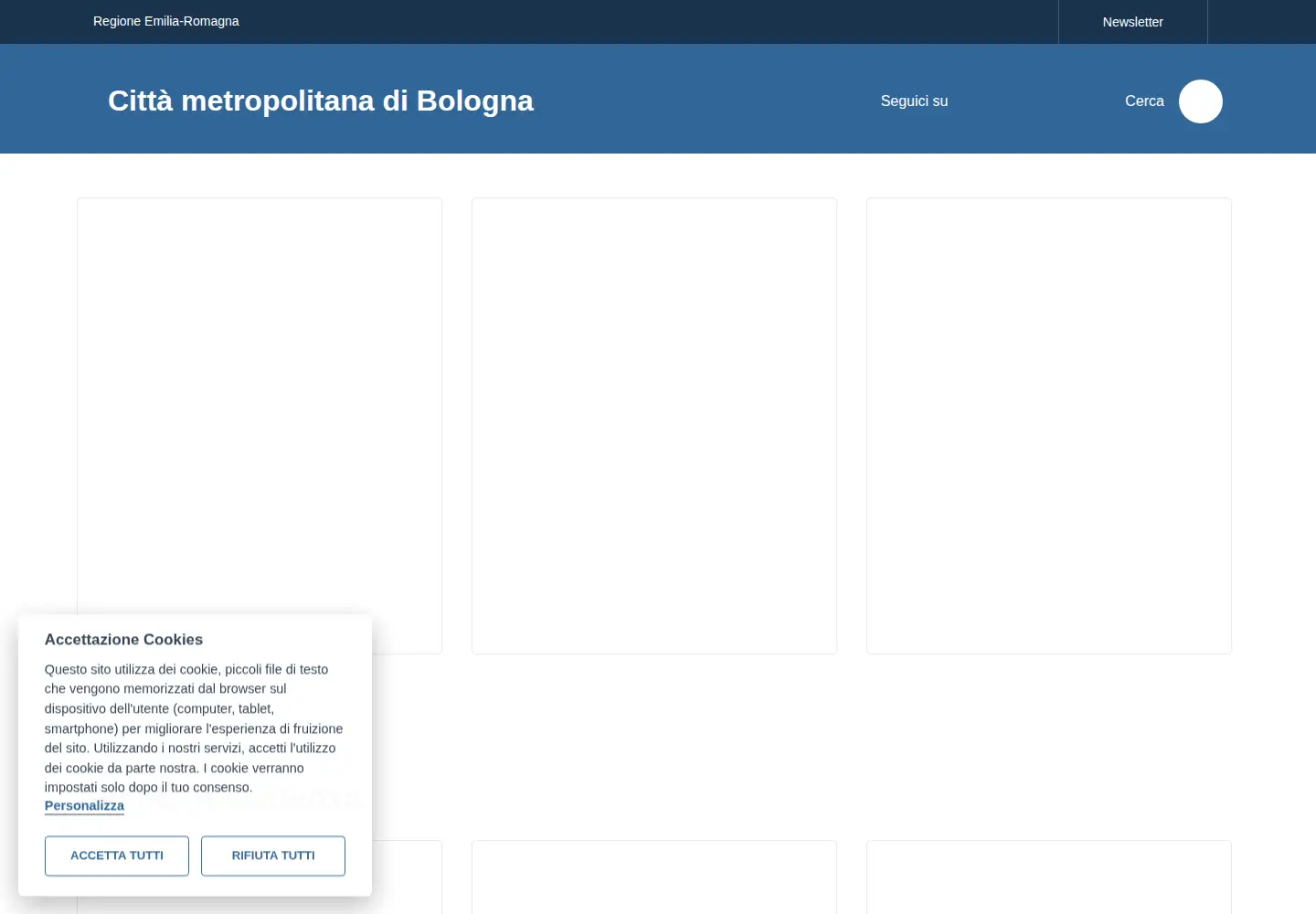 Screenshot of cittametropolitana.bo.it