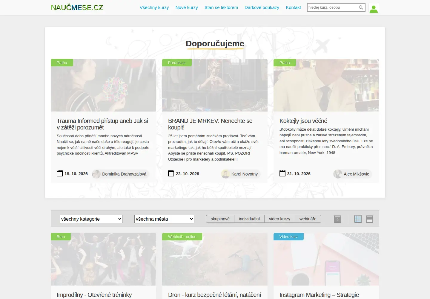 Screenshot of naucmese.cz