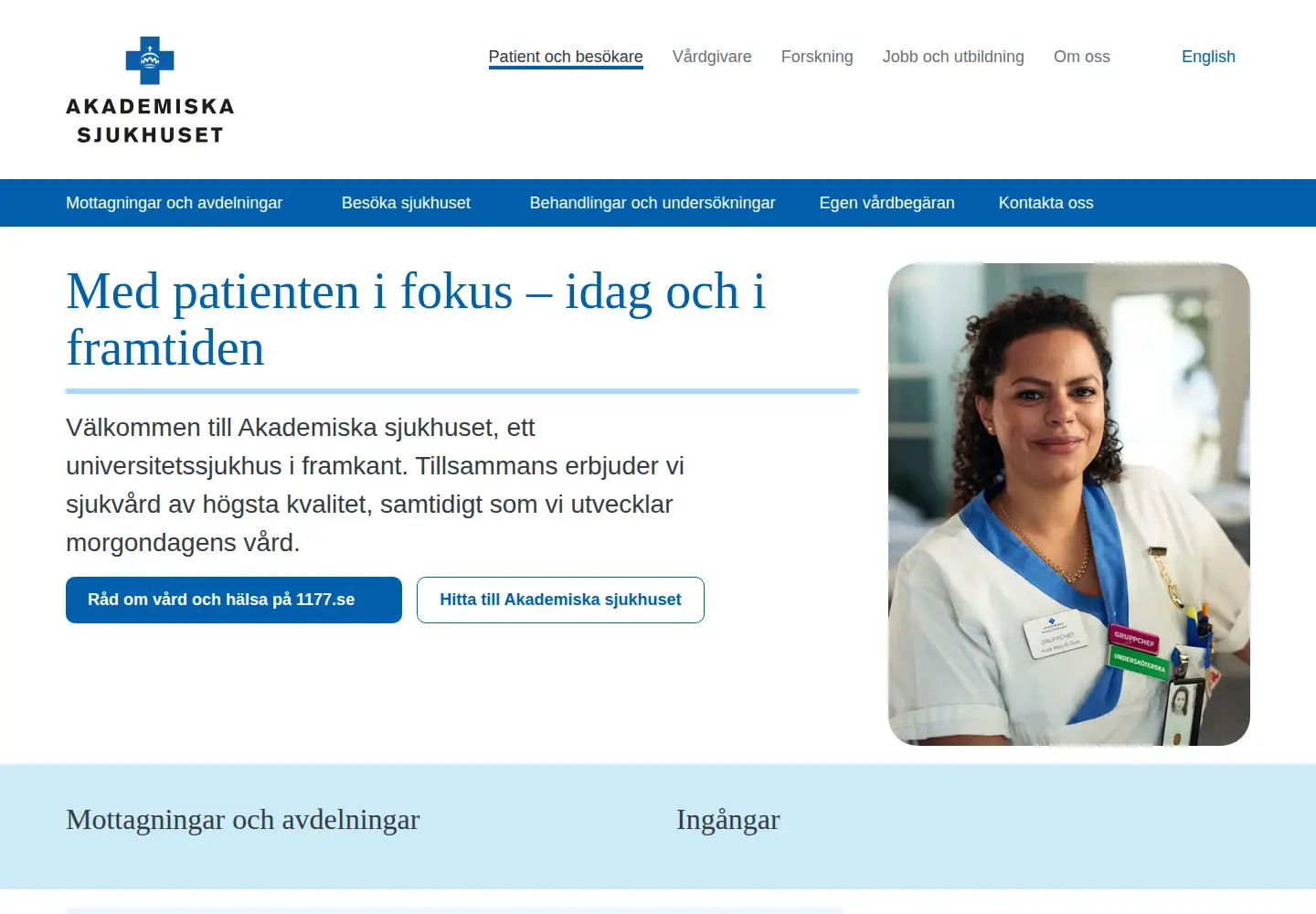 Screenshot of akademiska.se