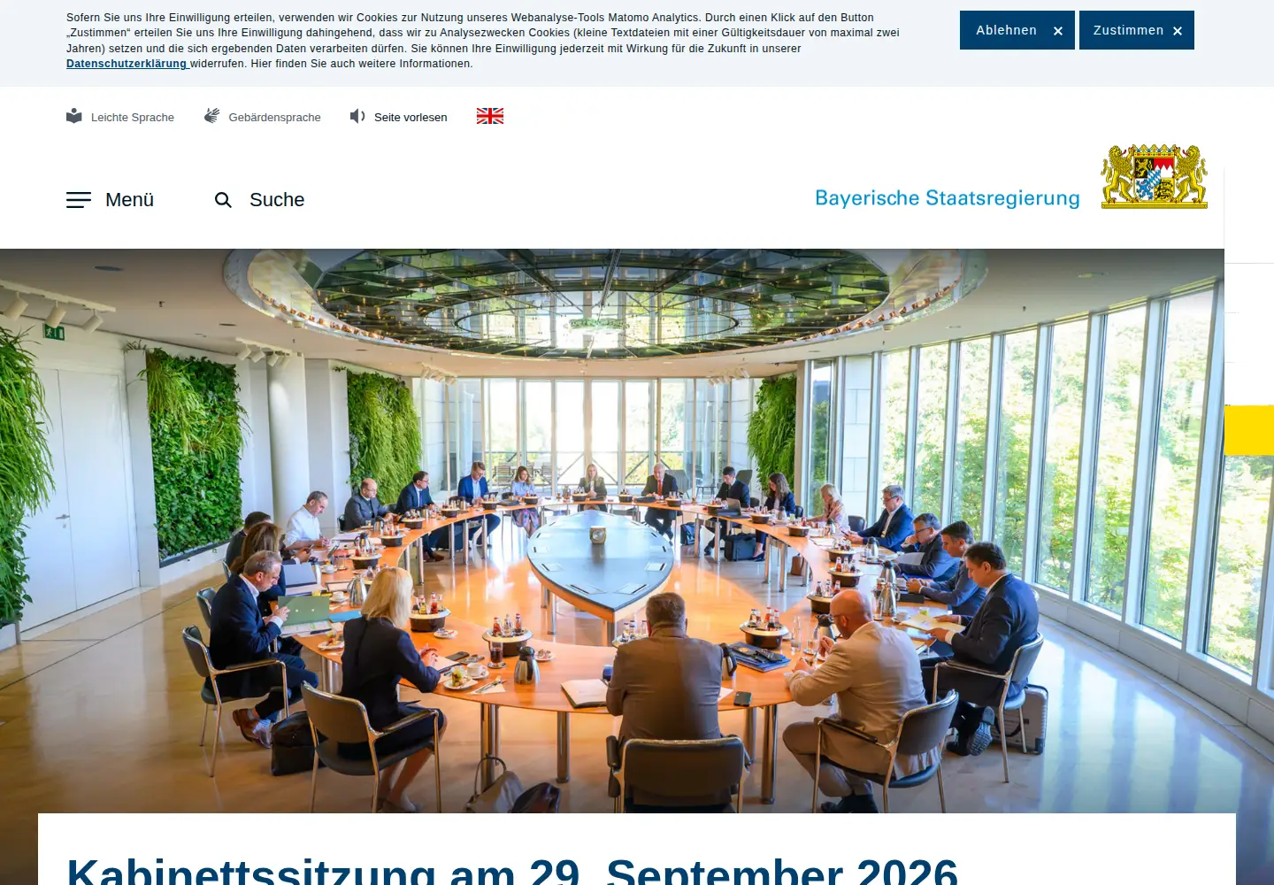 Screenshot of bayern.de