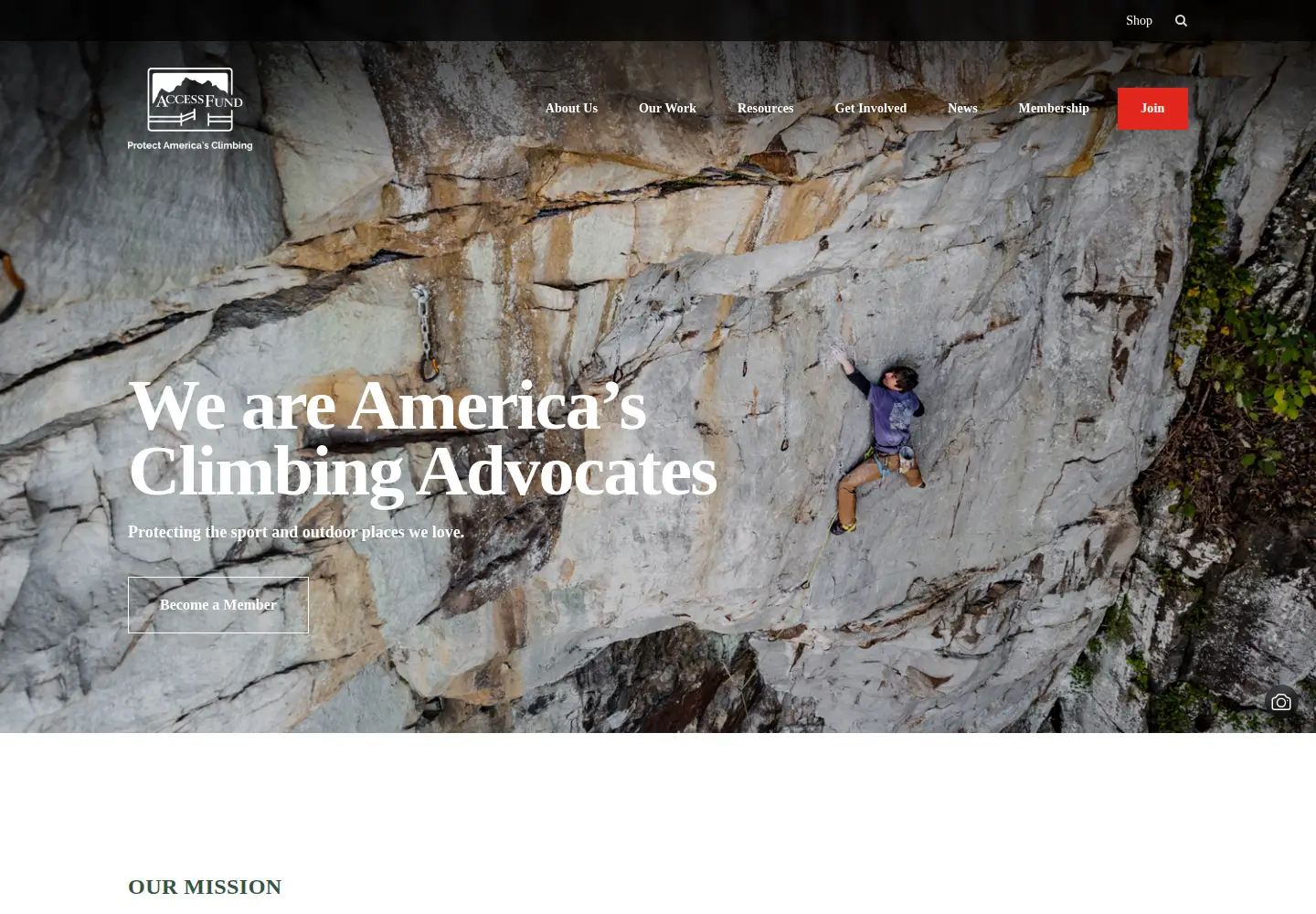 Screenshot of accessfund.org
