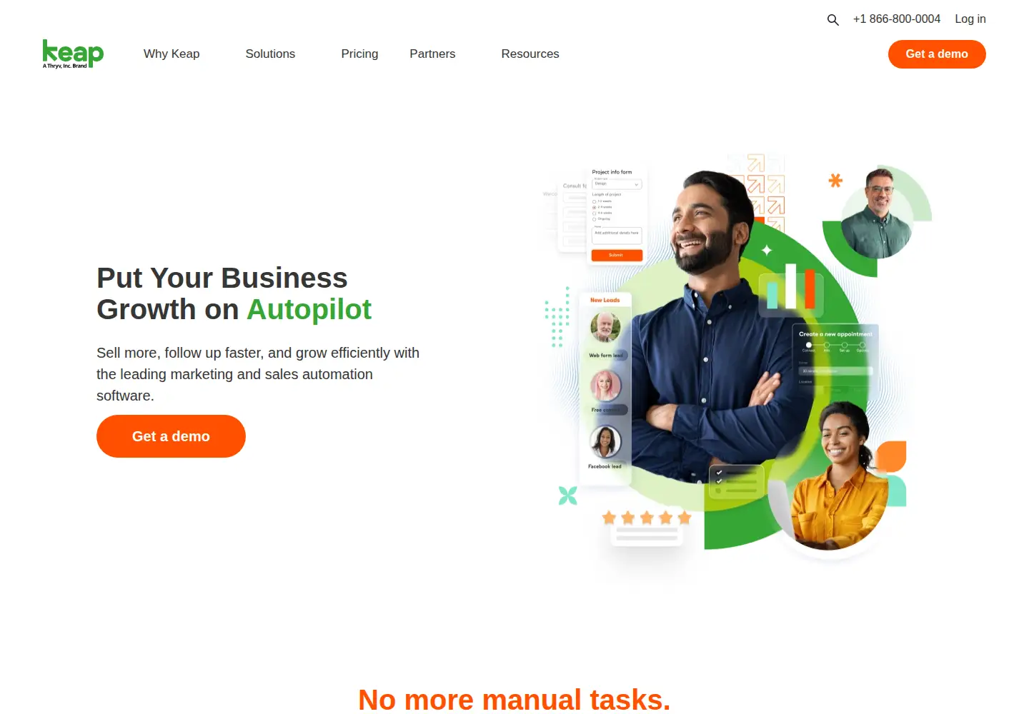 Screenshot of keap.com