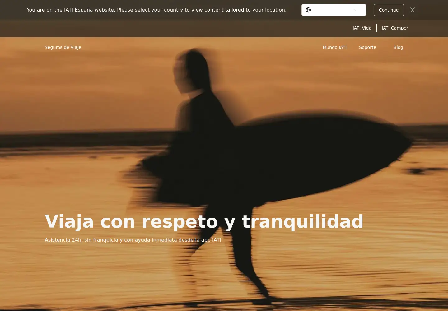 Captured homepage of iatiseguros.com in the current scan