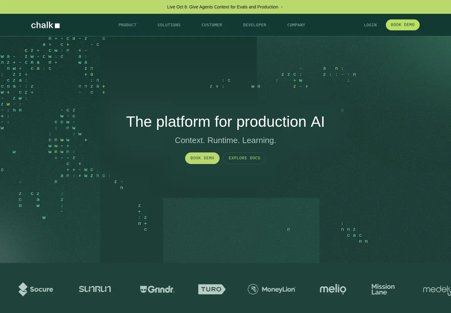 Screenshot of chalk.ai