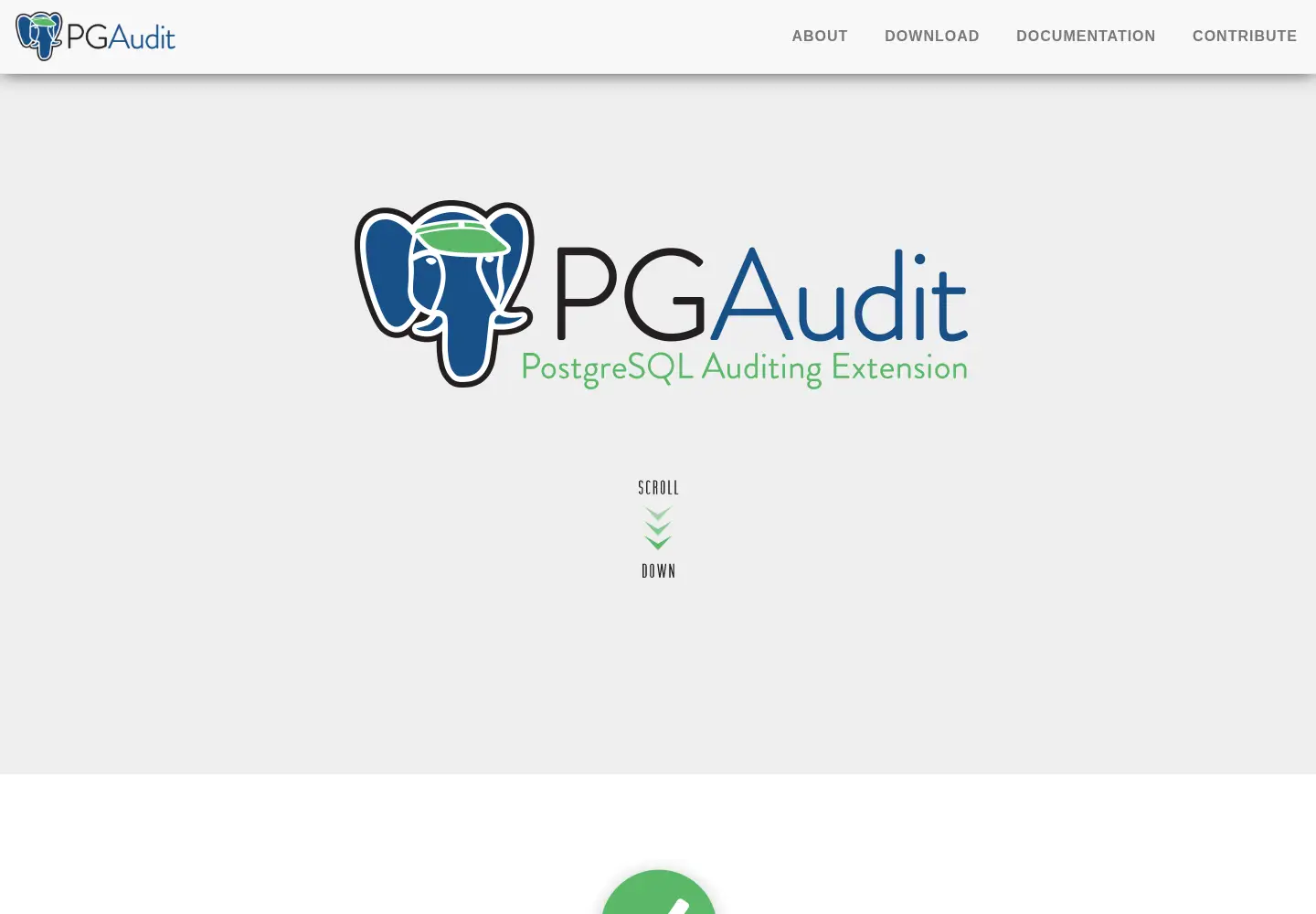 Captured homepage of pgaudit.org in the current scan
