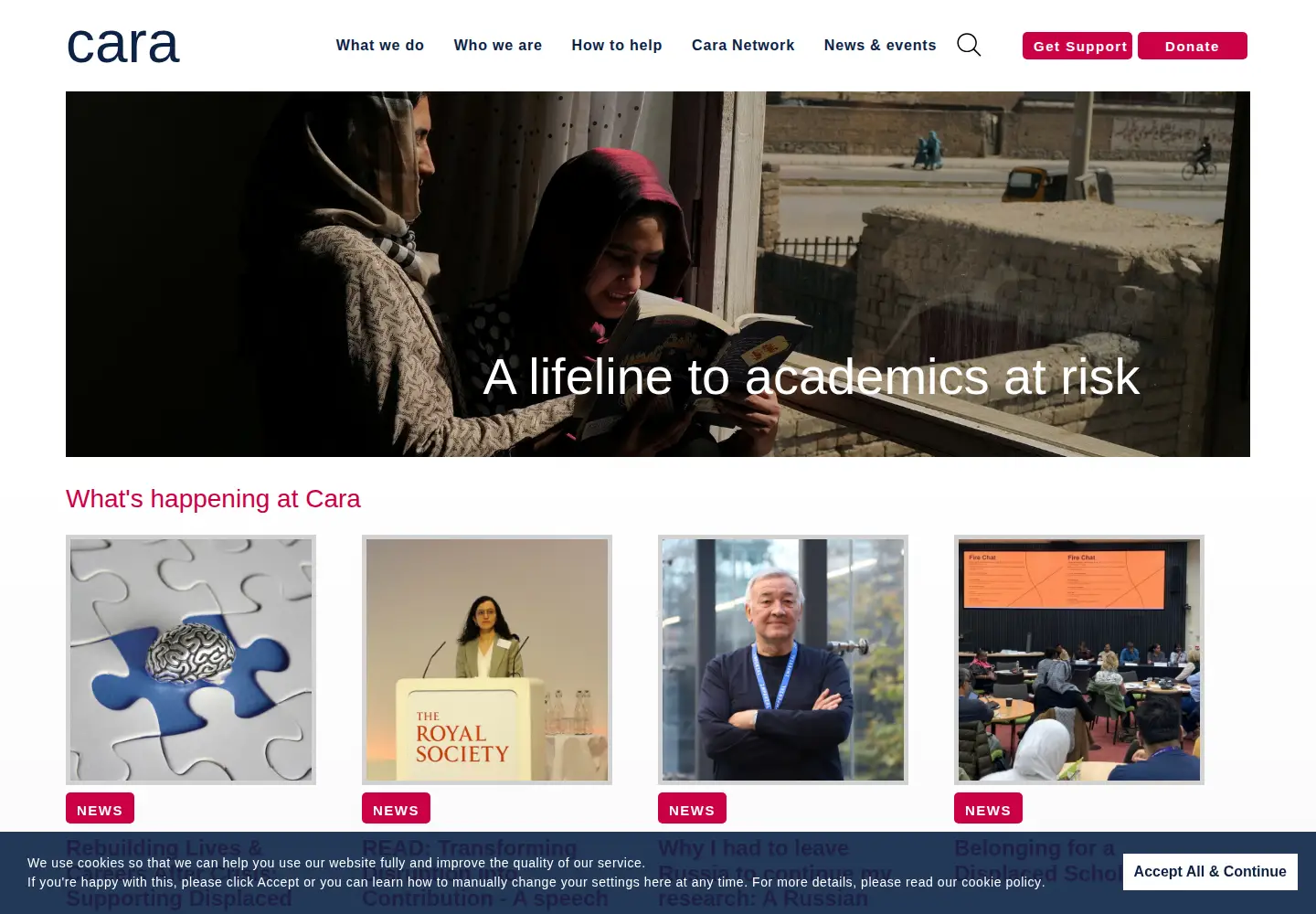 Screenshot of cara.ngo
