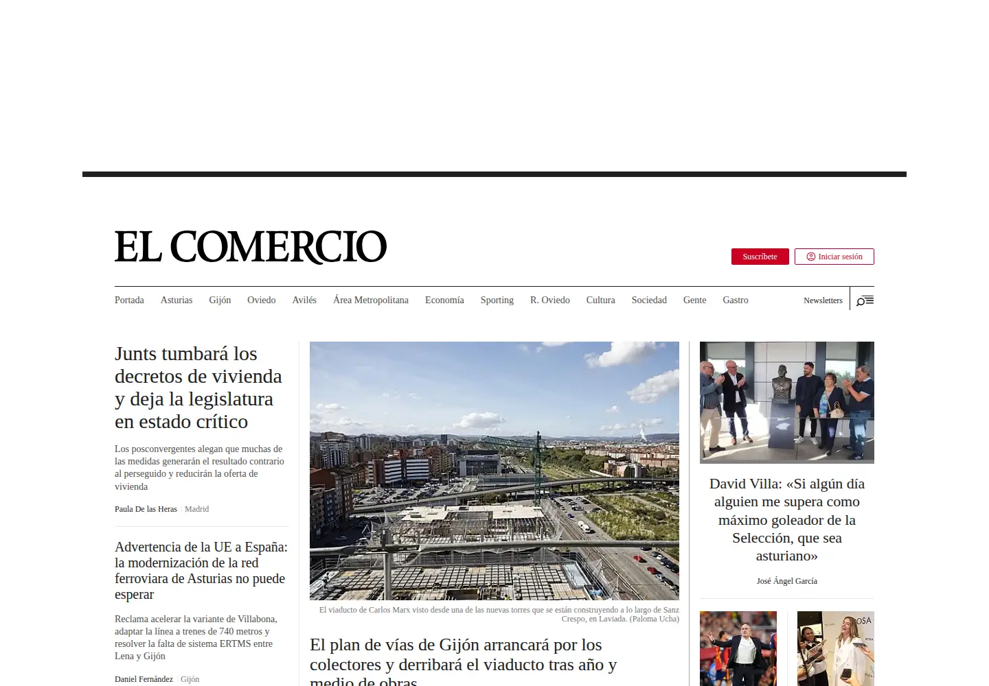 Screenshot of elcomercio.es