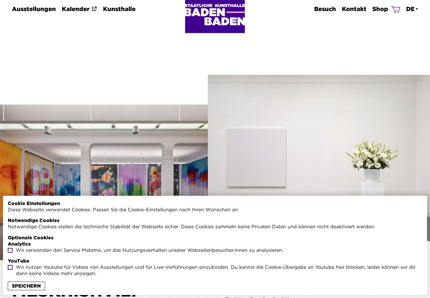 Screenshot of kunsthalle-baden-baden.de