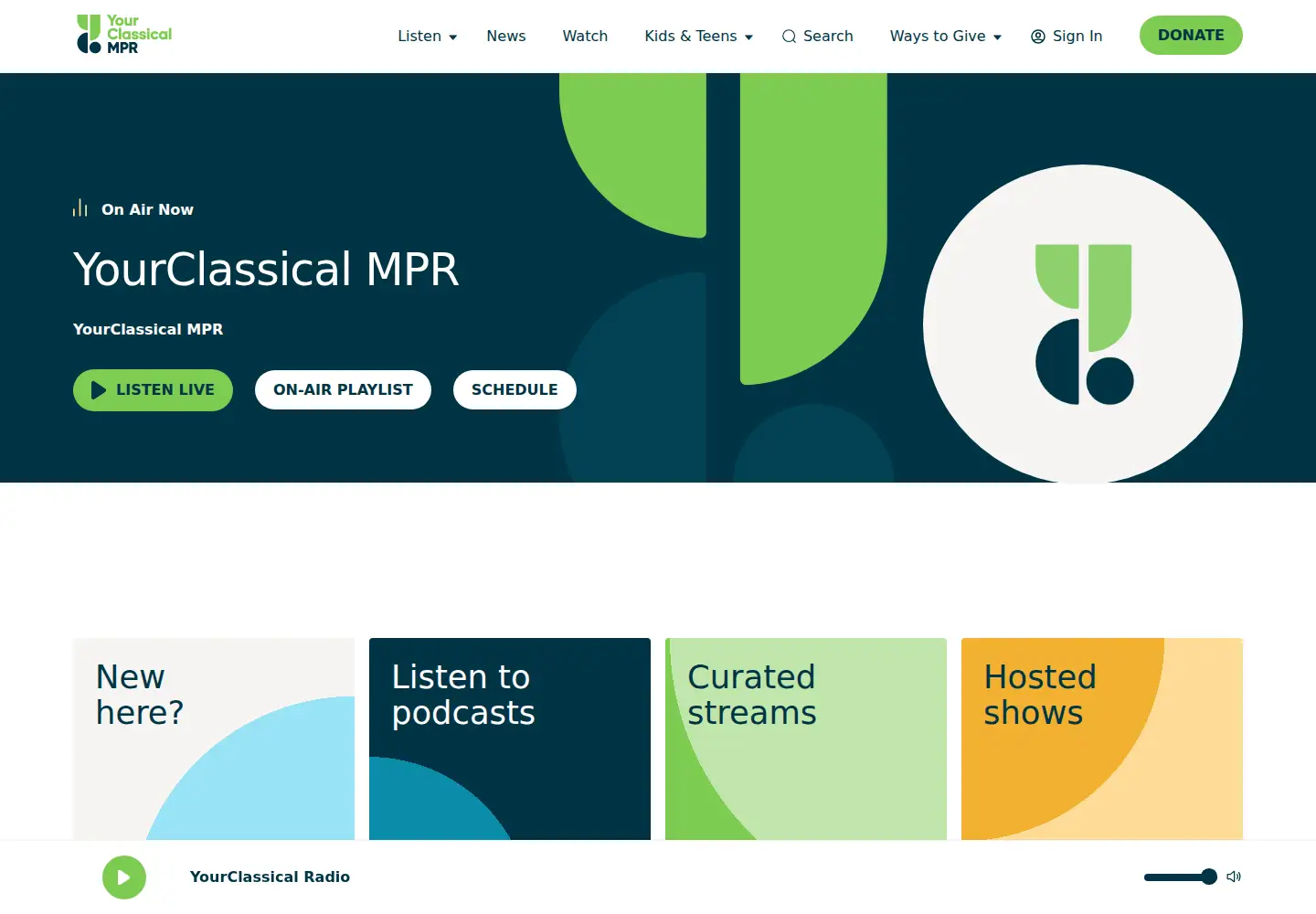 Screenshot of classicalmpr.org