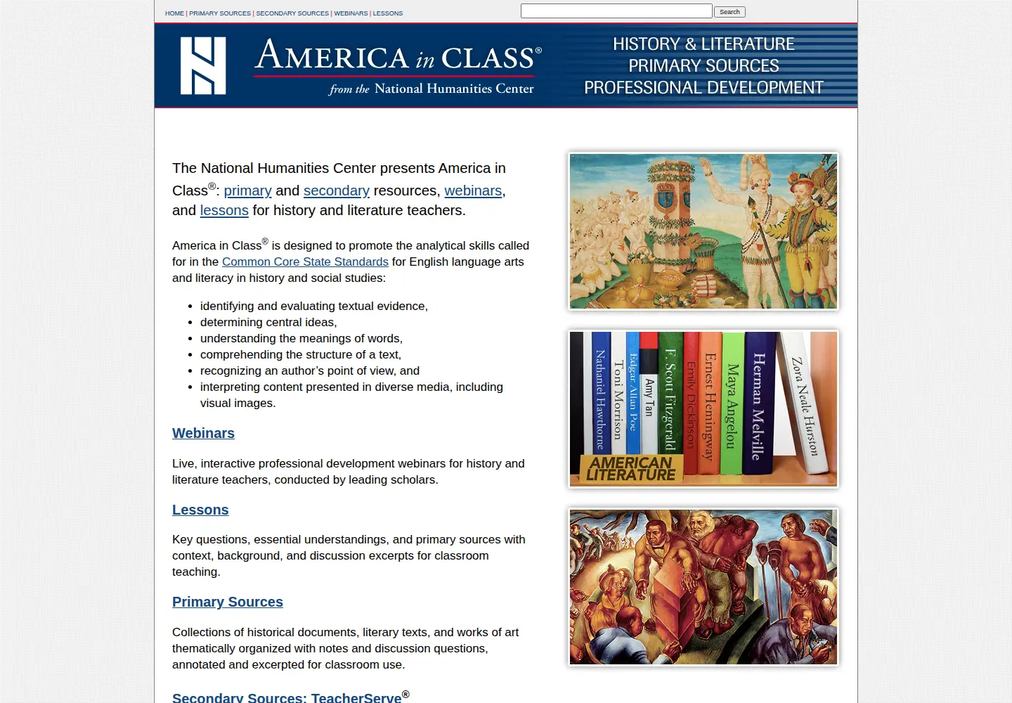 Screenshot of americainclass.org