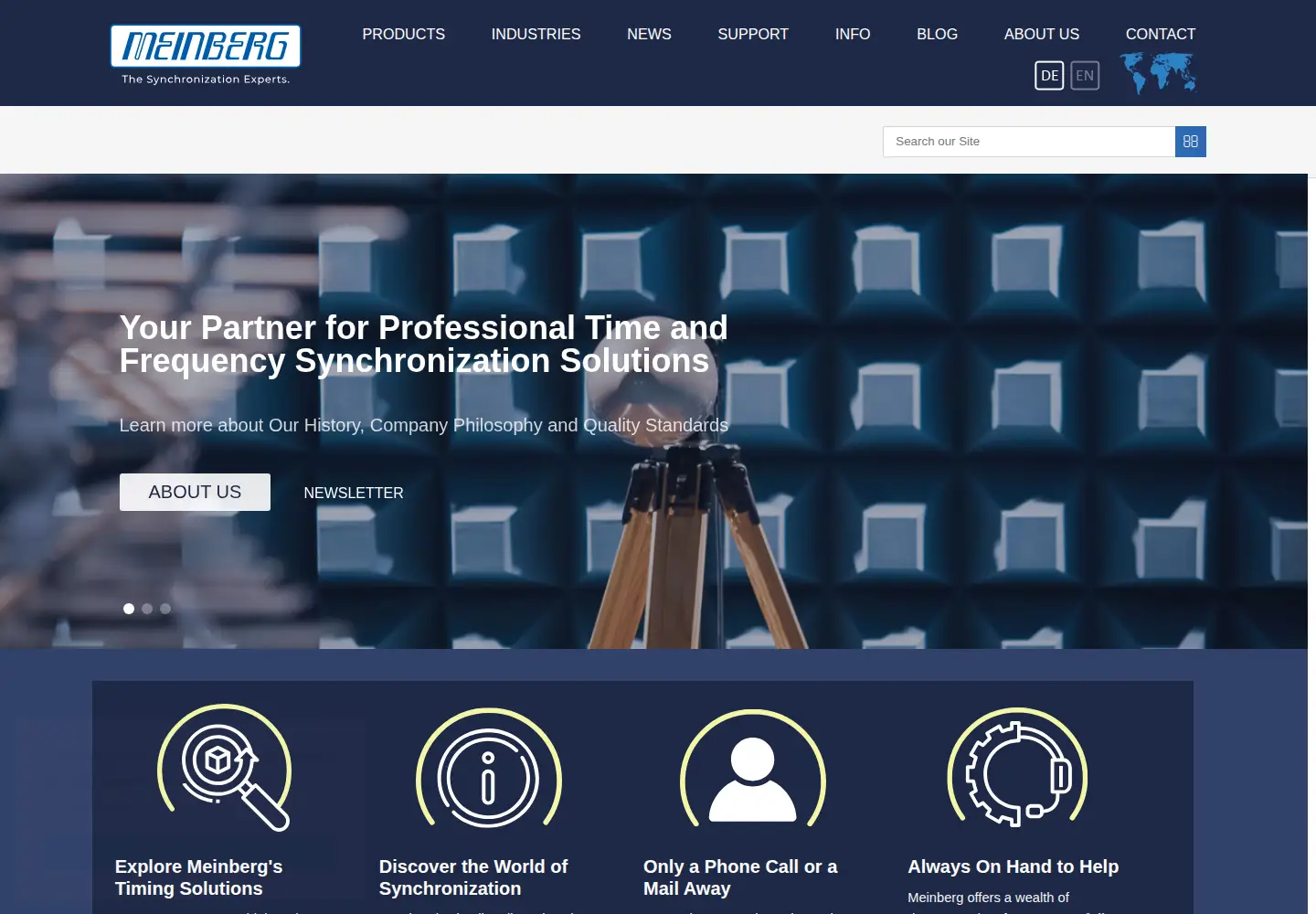 Screenshot of meinbergglobal.com