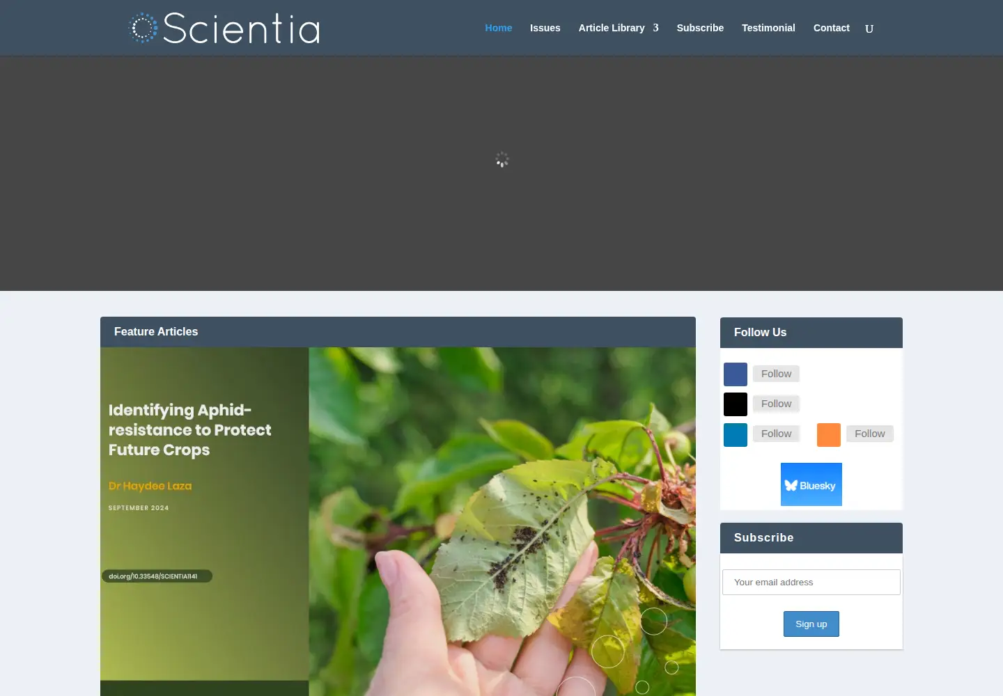 Screenshot of scientia.global