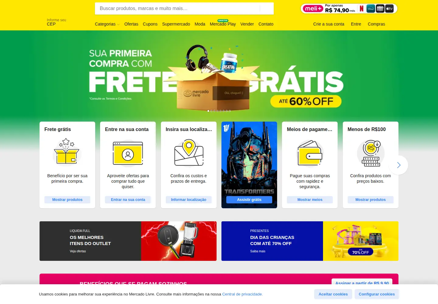 Screenshot of mercadolivre.com