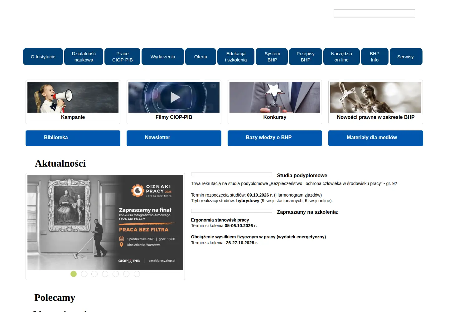 Screenshot of ciop.pl
