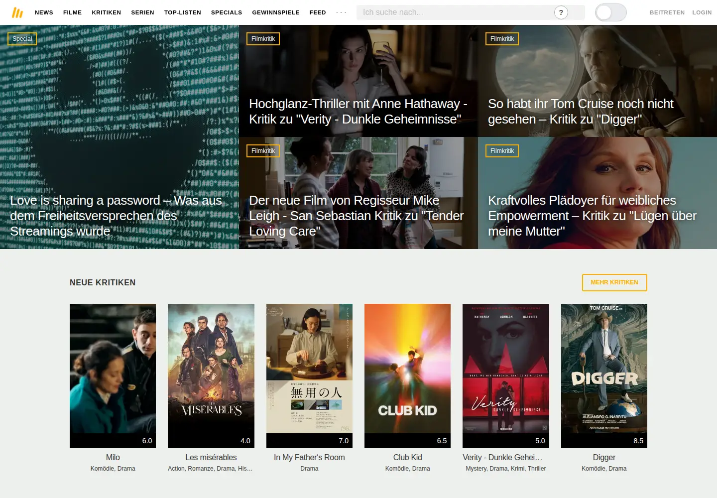 Screenshot of moviebreak.de