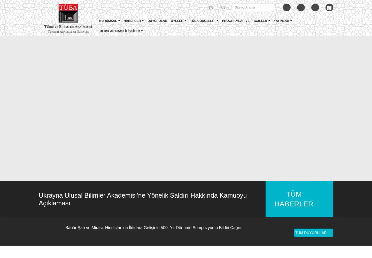 Screenshot of tuba.gov.tr