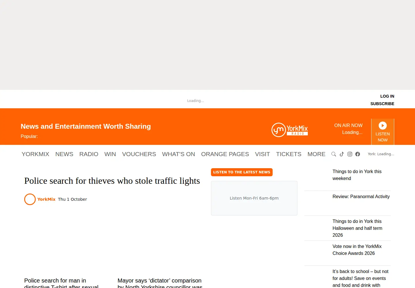 Screenshot of yorkmix.com