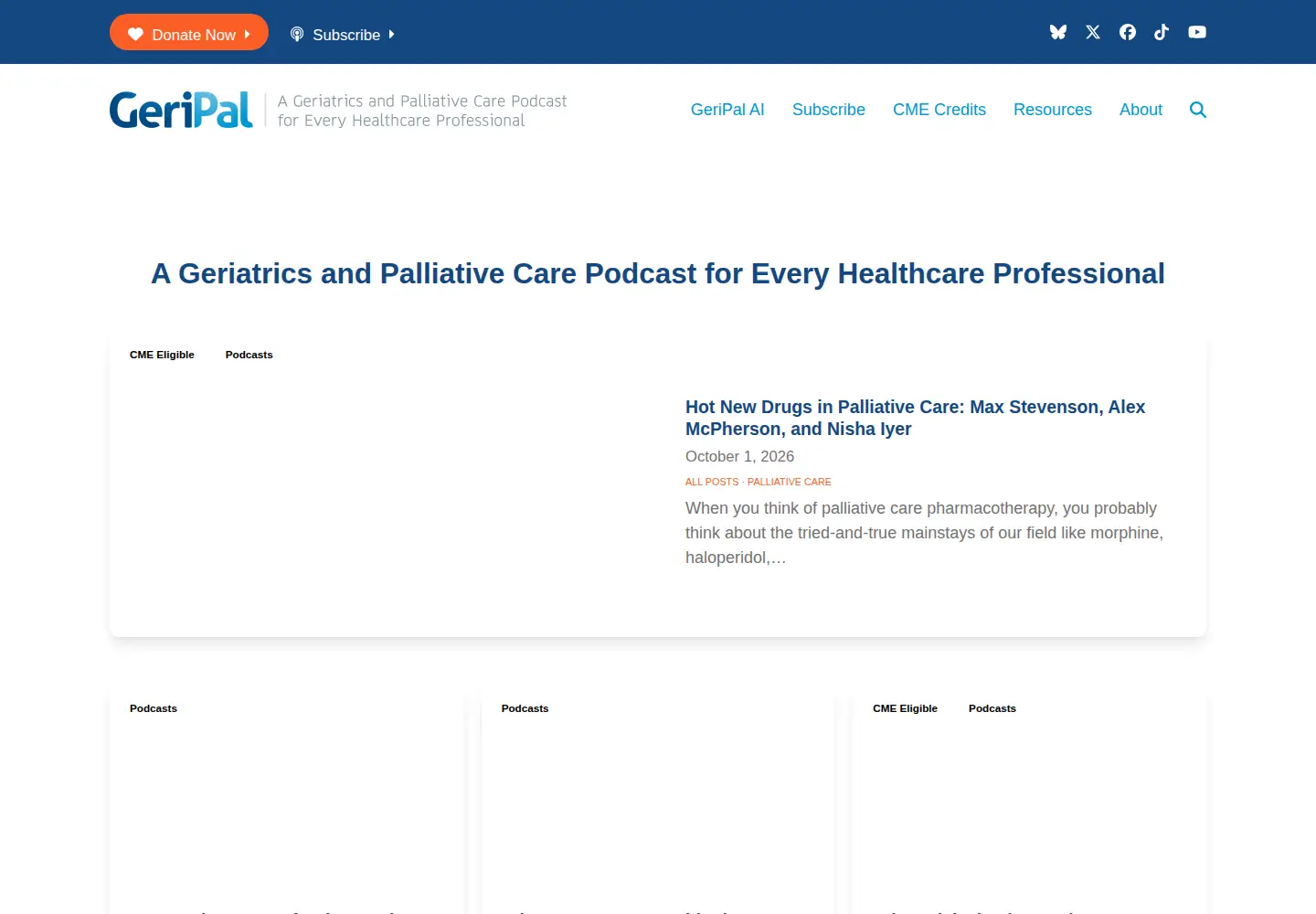 Screenshot of geripal.org
