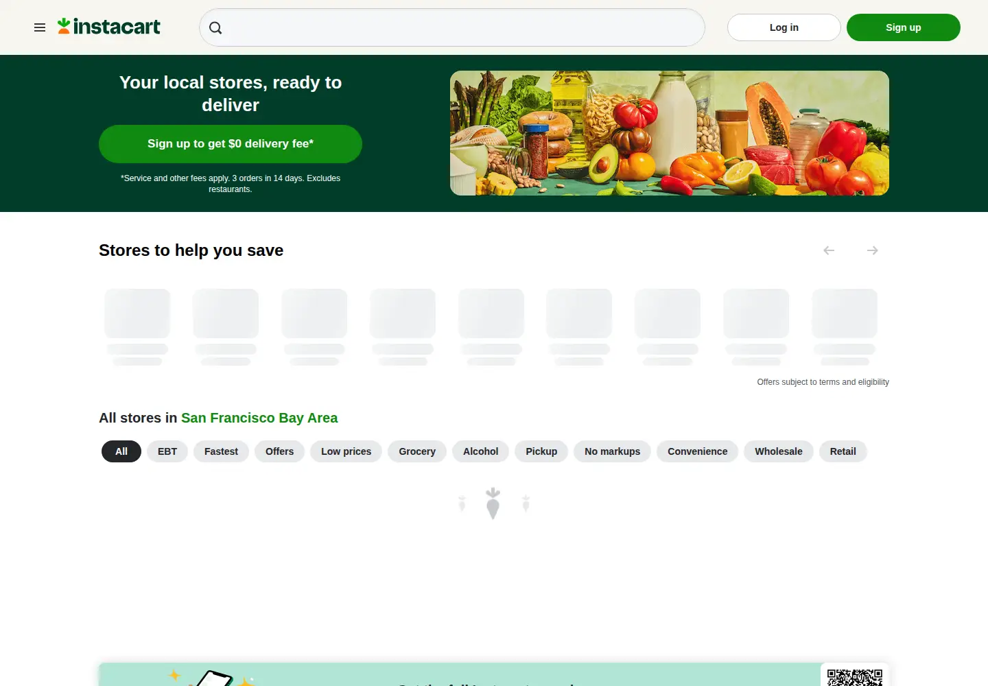 Screenshot of instacart.com