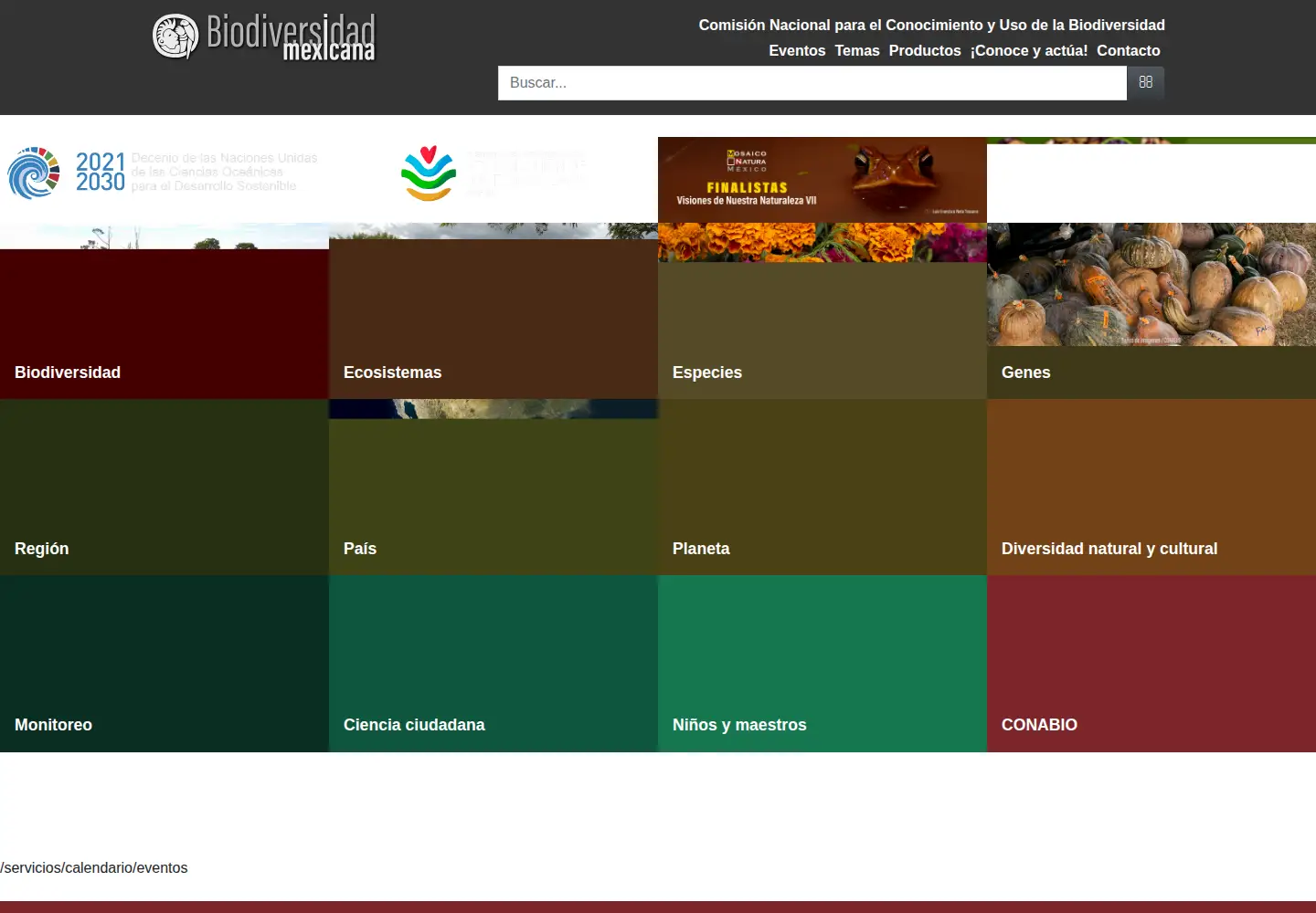 Screenshot of biodiversidad.gob.mx