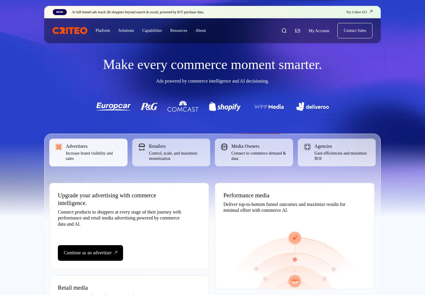 Screenshot of criteo.com
