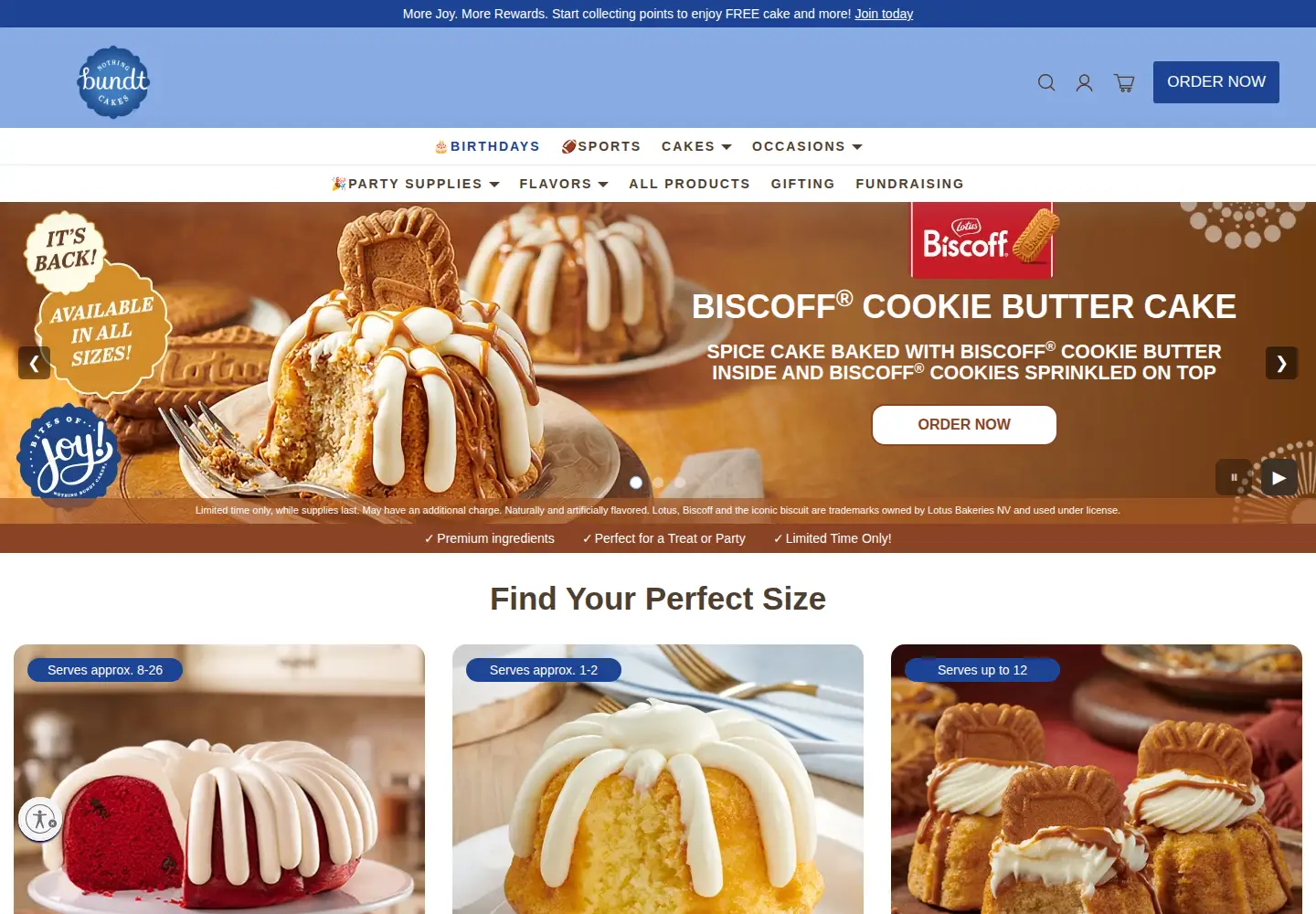 Screenshot of nothingbundtcakes.com