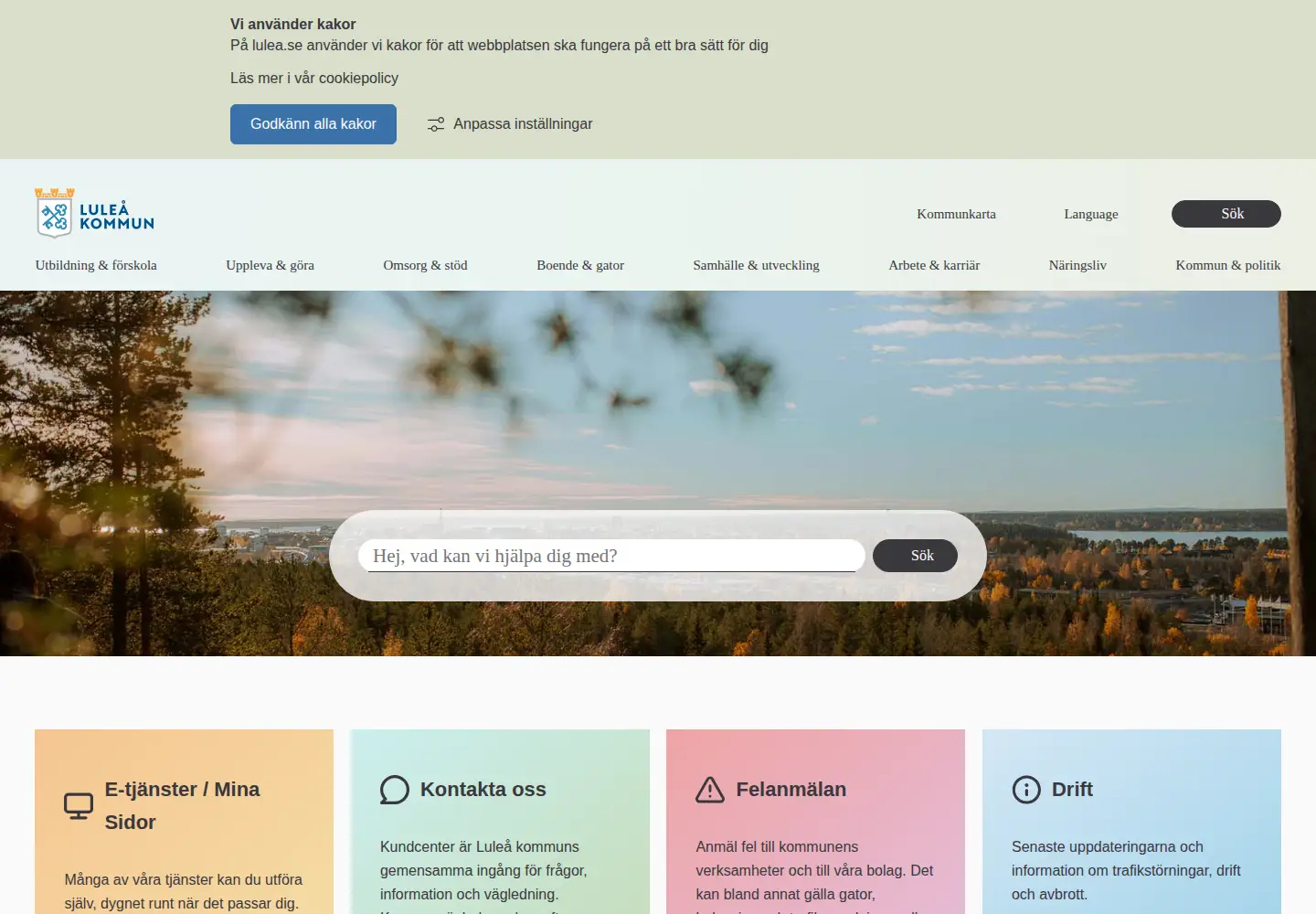 Screenshot of lulea.se