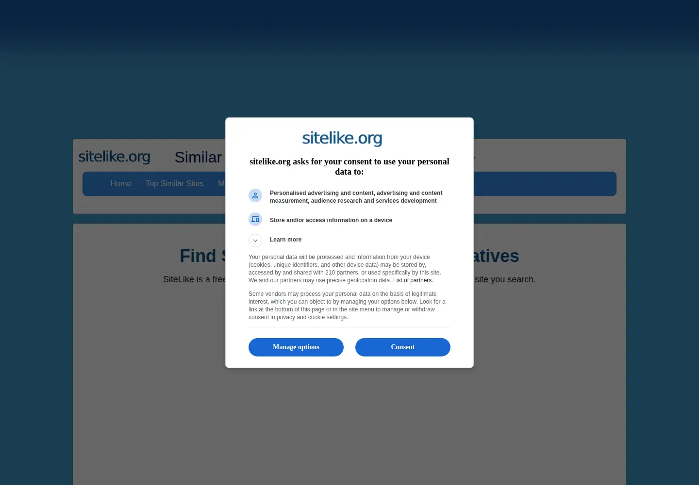 Screenshot of sitelike.org