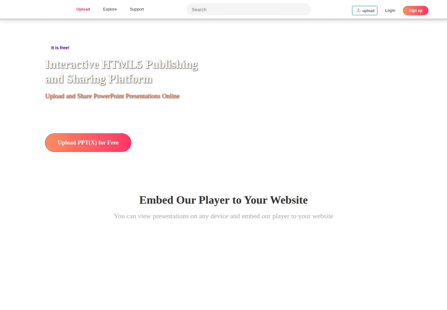 Screenshot of slidehtml5.com