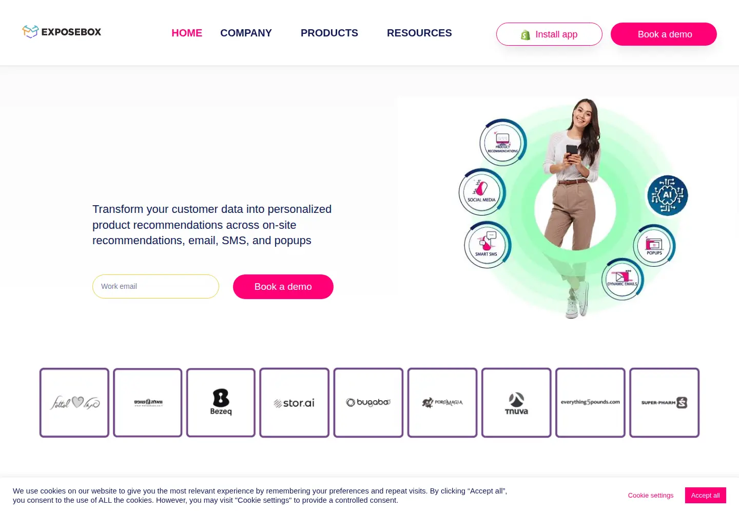 Screenshot of exposebox.com