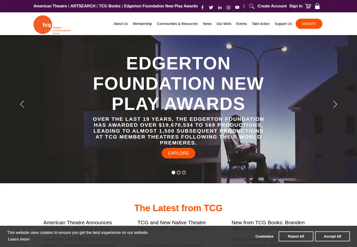 Screenshot of tcg.org