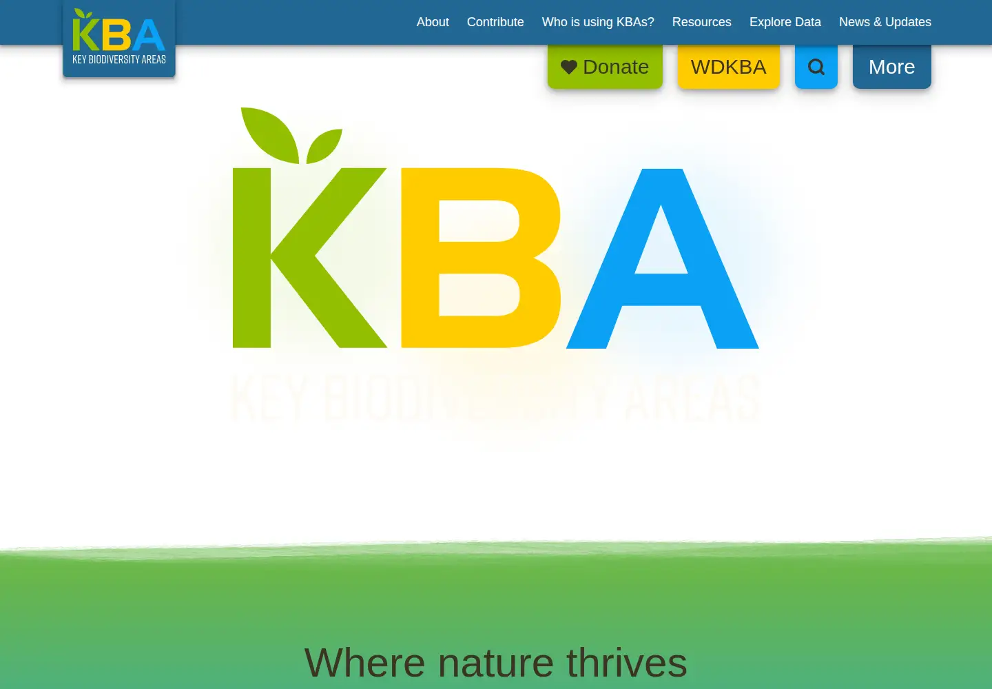 Screenshot of keybiodiversityareas.org