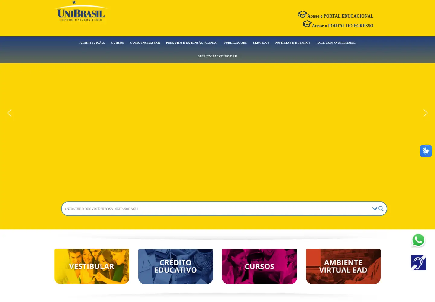 Screenshot of unibrasil.com.br