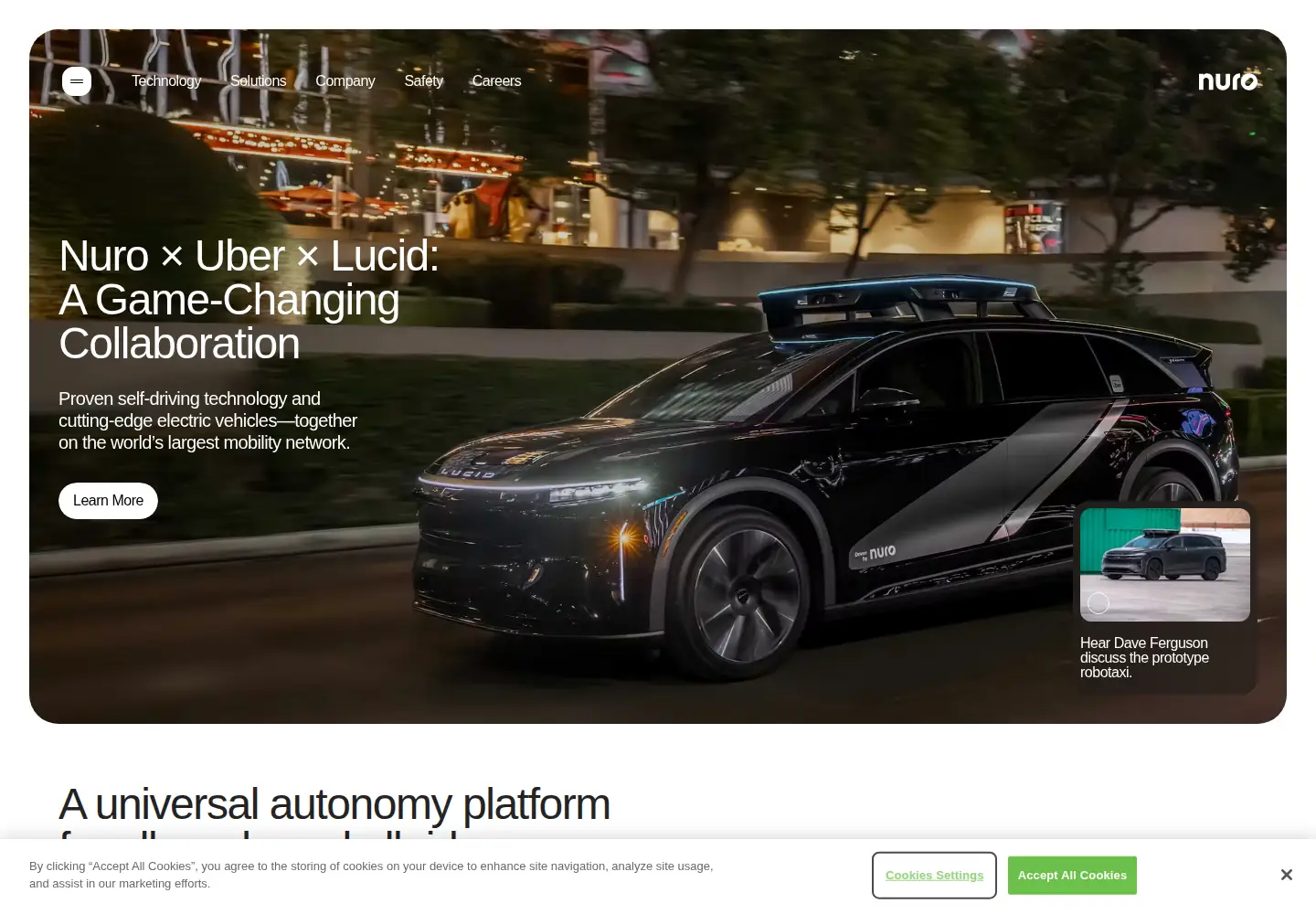 Screenshot of nuro.ai