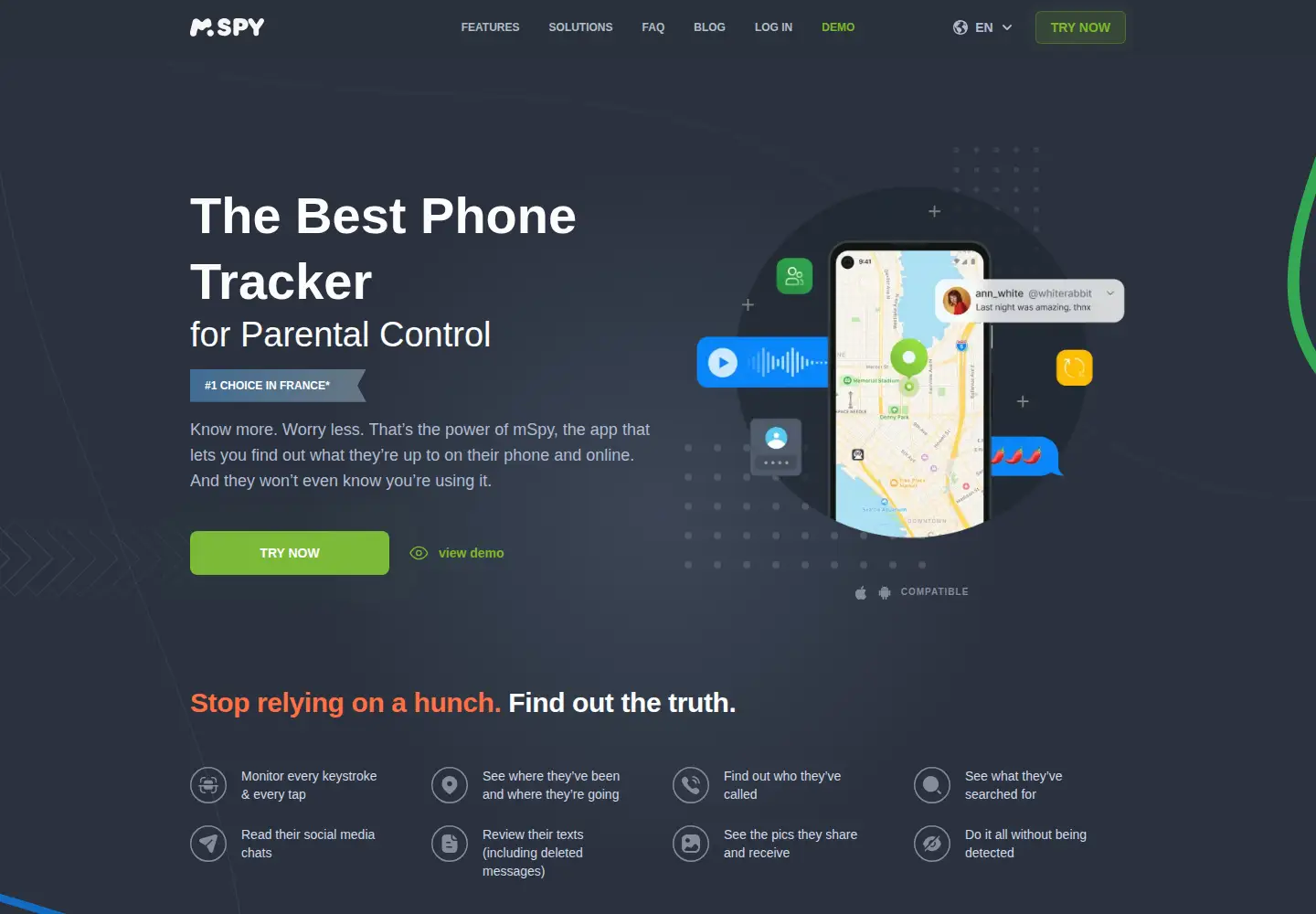 Screenshot of mspy.com