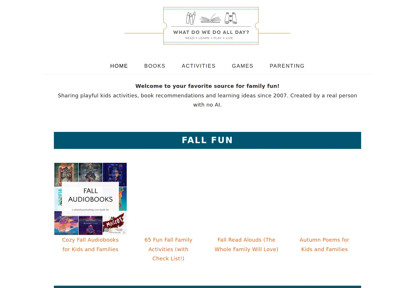Screenshot of whatdowedoallday.com