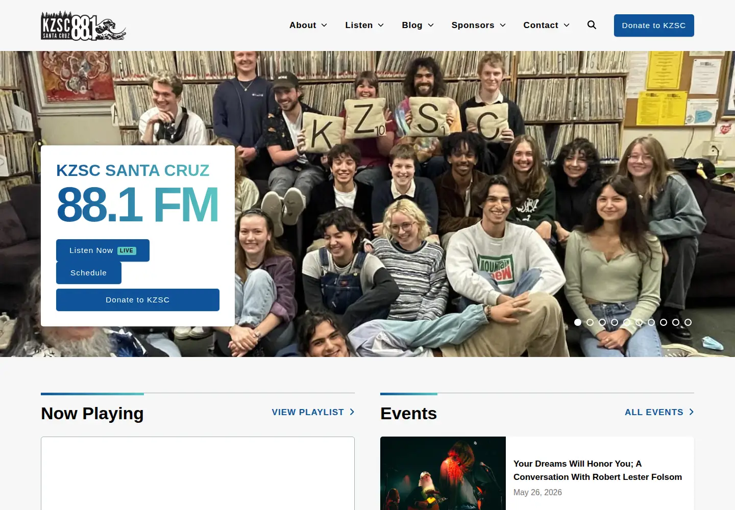 Screenshot of kzsc.org