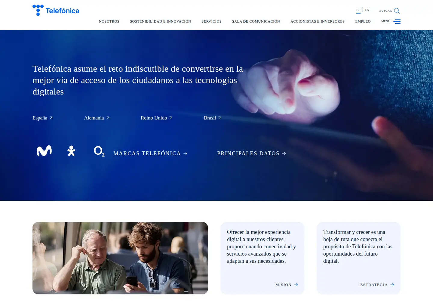 Screenshot of telefonica.com