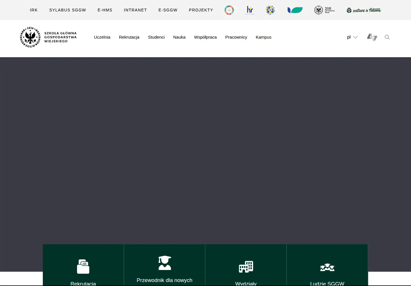 Screenshot of sggw.edu.pl