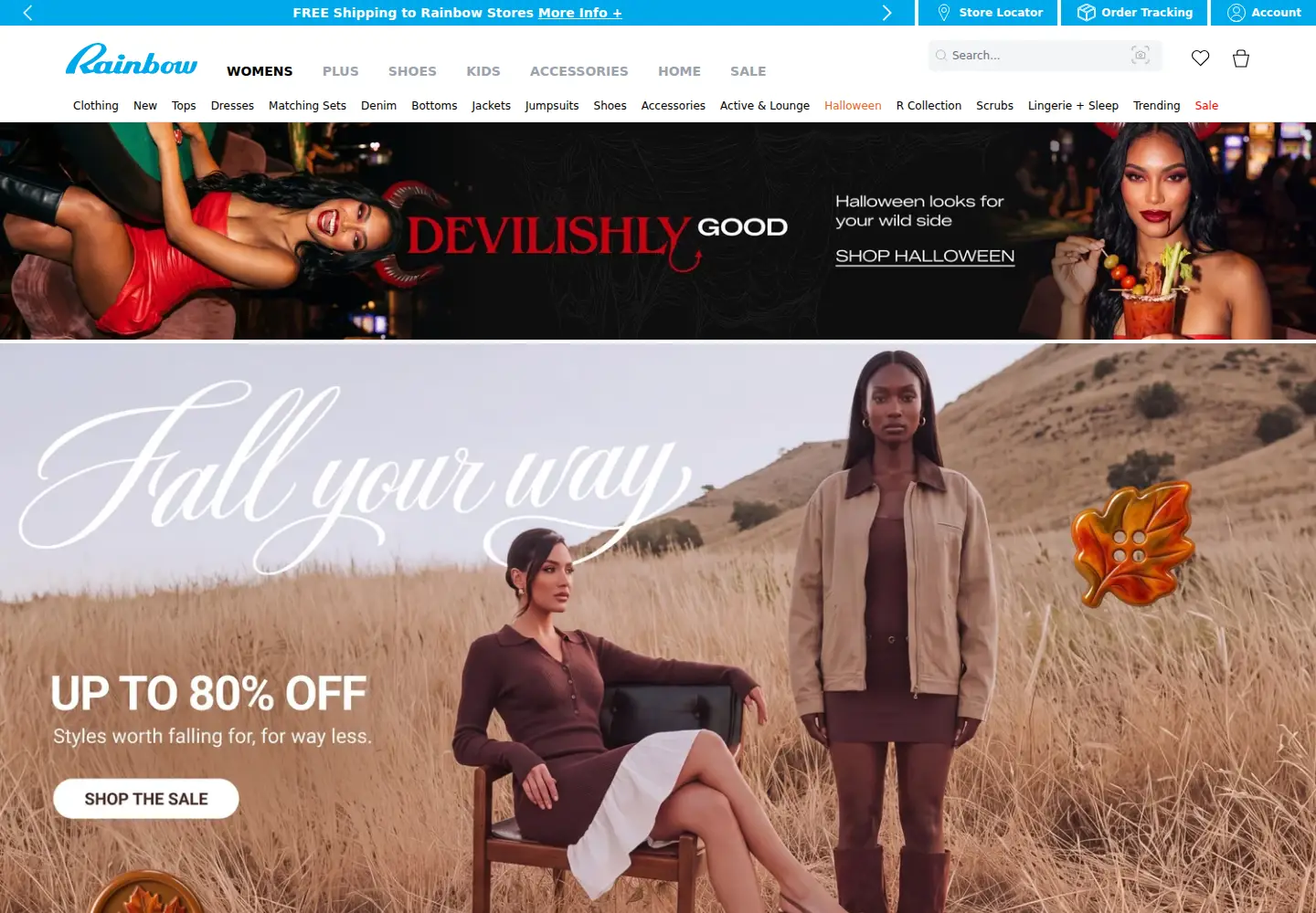 Screenshot of rainbowshops.com