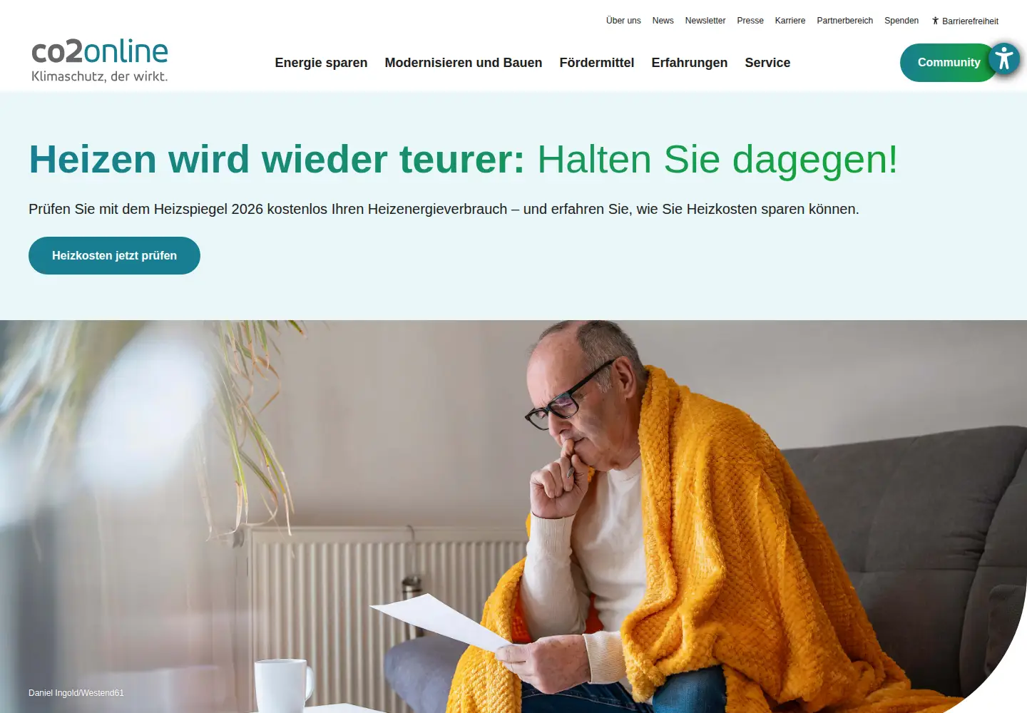 Screenshot of co2online.de