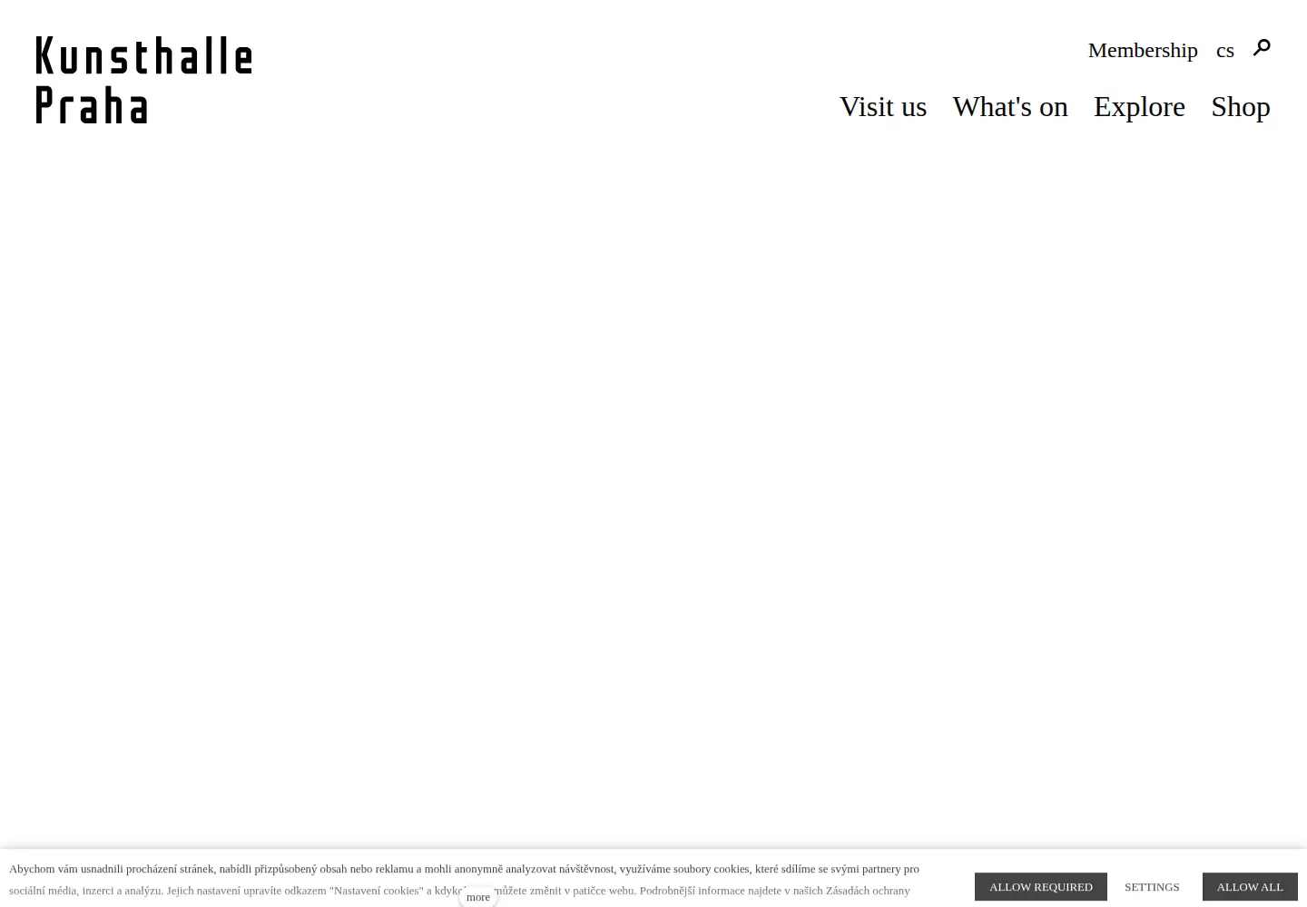 Screenshot of kunsthallepraha.org