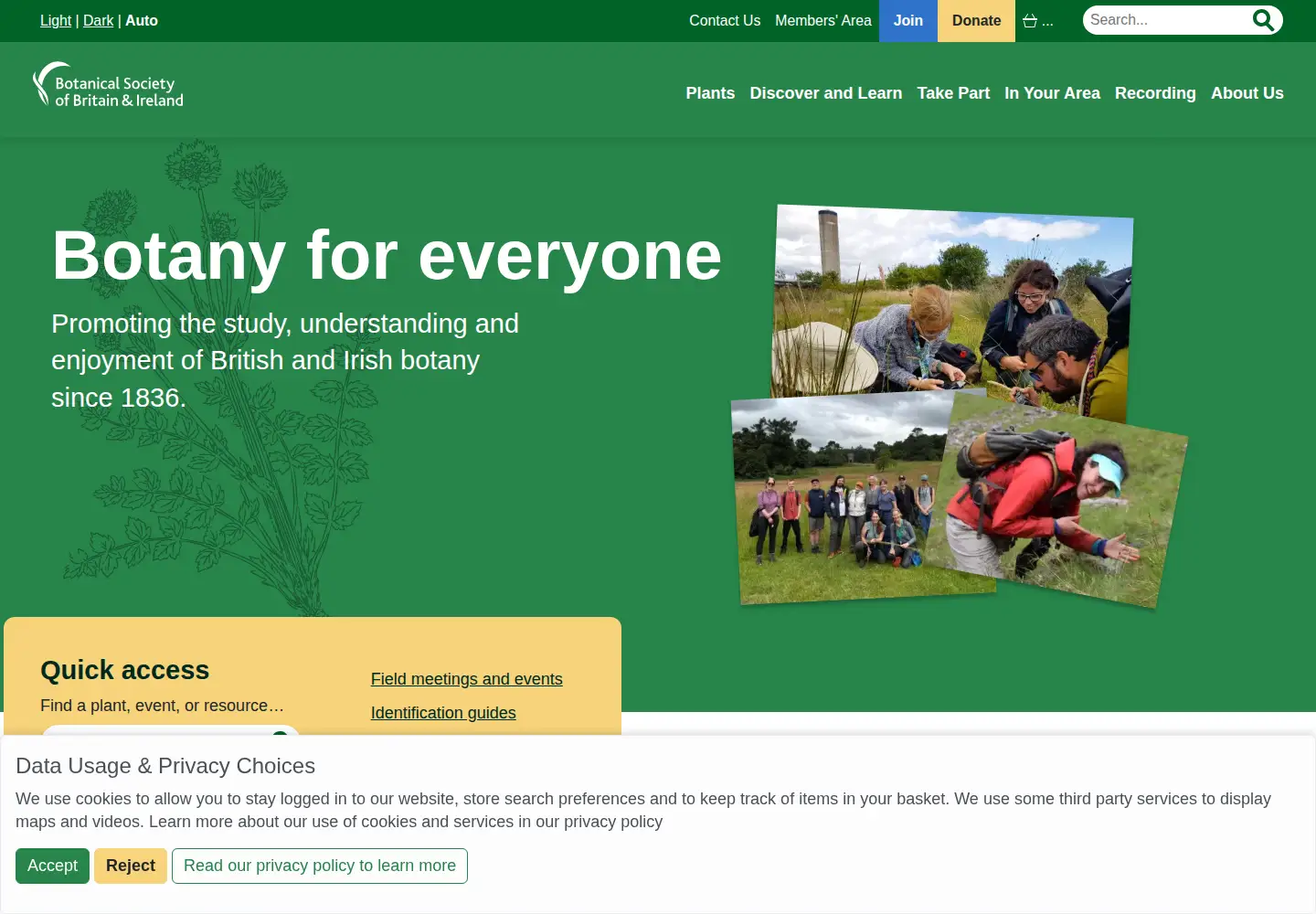 Screenshot of bsbi.org