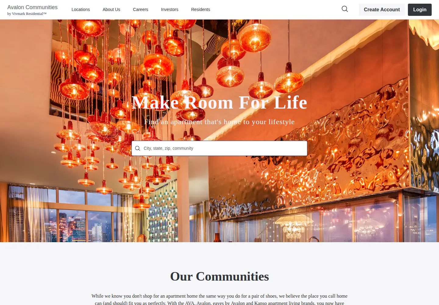 Screenshot of avaloncommunities.com